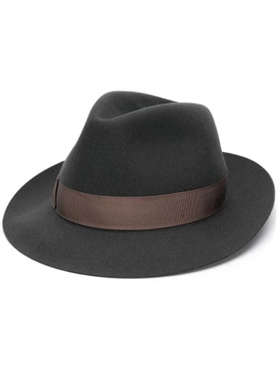 Shop Borsalino Classic Panama Hat - Grey