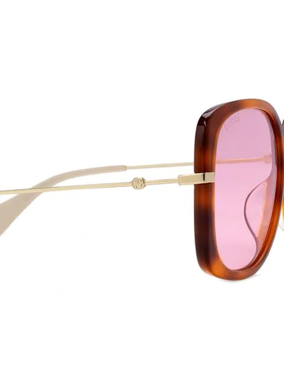 Shop Gucci Specialized Fit Square Sunglasses In Pink