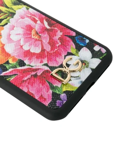 Shop Dolce & Gabbana Iphone X Floral Print Cover In Black