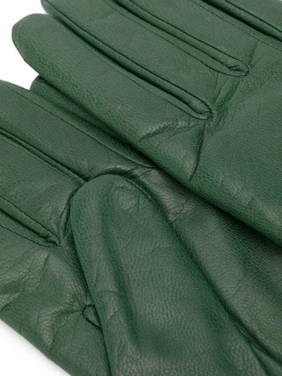 Shop P.a.r.o.s.h Classic Gloves In Green