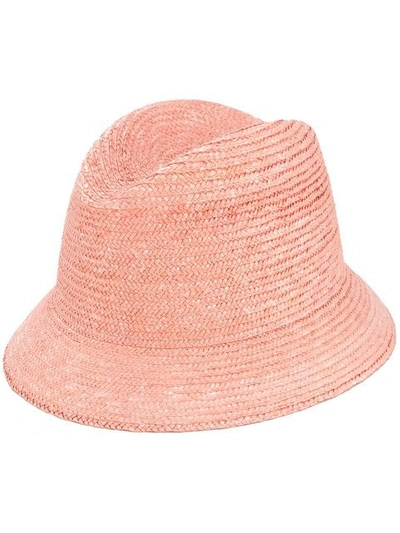Shop Federica Moretti Small Brim Hat In Pink