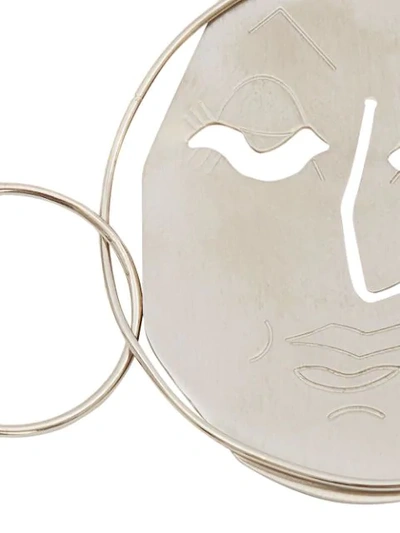 Shop Jw Anderson 'moon Face' Ohrringe In Silver