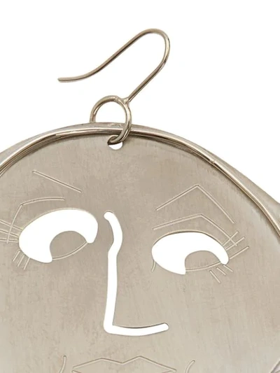 Shop Jw Anderson 'moon Face' Ohrringe In Silver