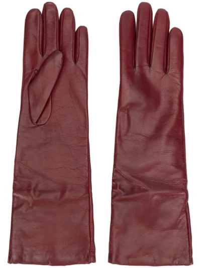 Shop P.a.r.o.s.h Full Gloves In Red