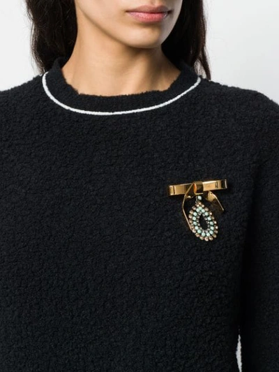 Shop Marni Bow Brooch In Gold