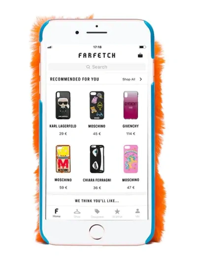 Shop Dolce & Gabbana Hashtag Fur Iphone 7 Plus Case In Orange