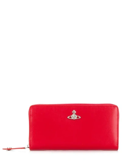 Shop Vivienne Westwood Matilda Zip Round Wallet In Red