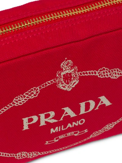 Shop Prada Cosmetic Pouch - Red