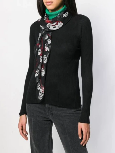 Shop Alexander Mcqueen Skull Print Scarf In 1078