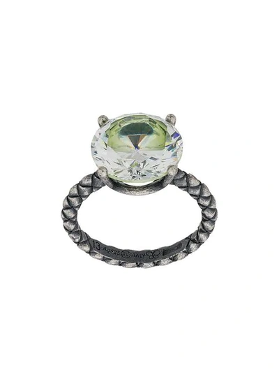 Shop Bottega Veneta Cubic Ring In Silver