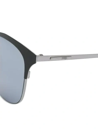 Shop Mcq By Alexander Mcqueen Oversized Mirrored Sunglasses In Black