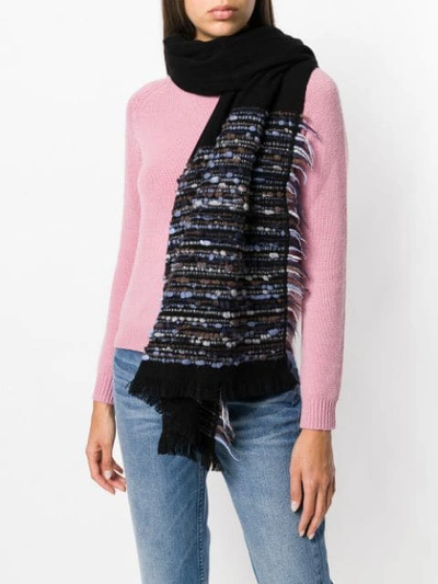 Shop Faliero Sarti Bobble Knit Scarf In Black