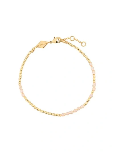 Shop Anni Lu 'asym' Pearl Bracelet - Gold