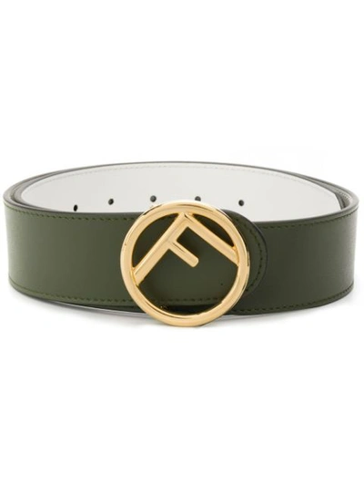 Shop Fendi F Logo Ring Belt - Green