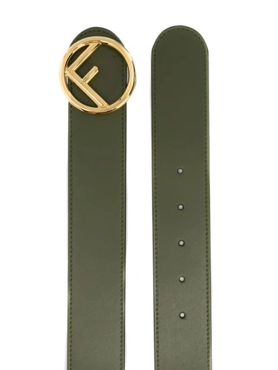 Shop Fendi F Logo Ring Belt - Green
