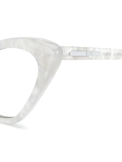Shop Mcq By Alexander Mcqueen Marble Effect Sunglasses In White