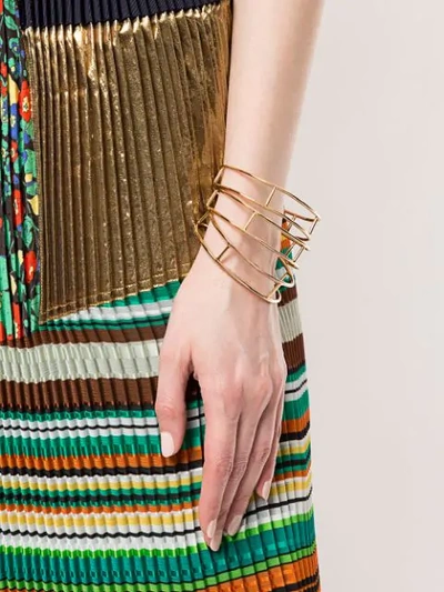 Shop Mercedes Salazar Triple-hoop Bracelet In Gold