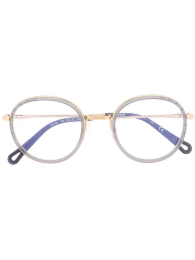 Shop Chloé Round Glasses In 035