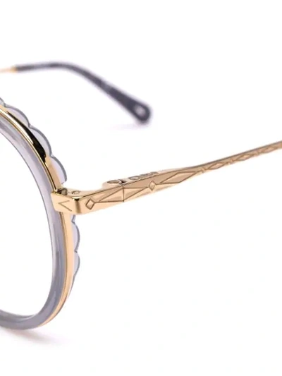 Shop Chloé Round Glasses In 035