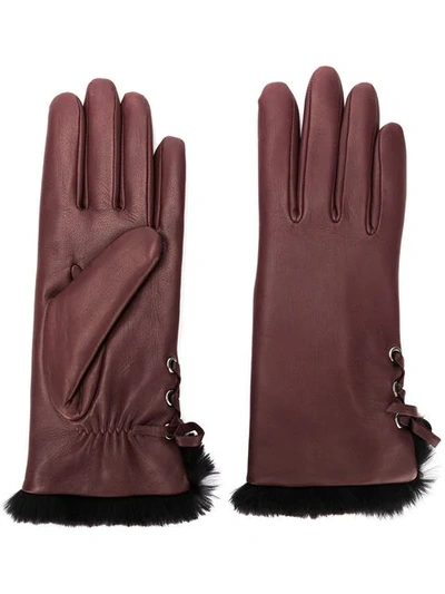 Shop Agnelle Aliette Gloves In Red