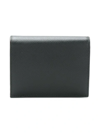Shop Prada Saffiano Wallet In Black