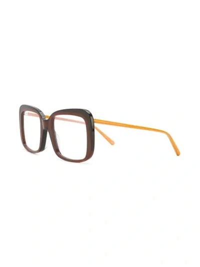 Shop Marni Eyewear Square Frame Sunglasses In Brown