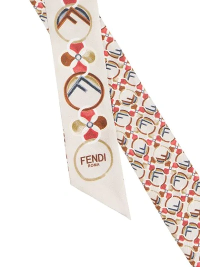 Shop Fendi F Is  Wrappy Scarf In Grey