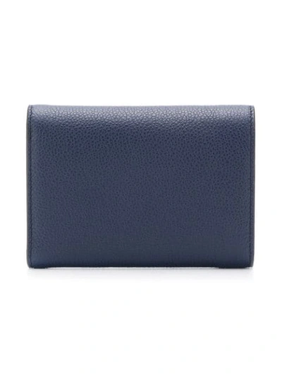 Shop Tod's Foldover Top Wallet In Blue