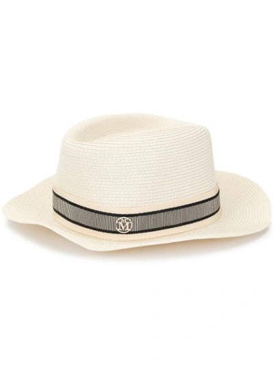 Shop Maison Michel Andre Straw Hat In Beige