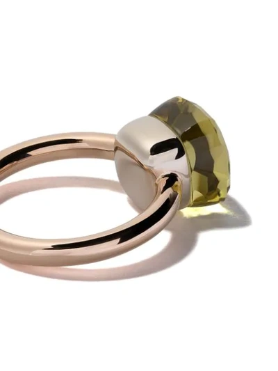 18kt rose & white gold medium Nudo lemon quartz ring
