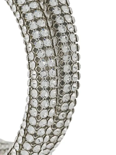 Shop Atelier Swarovski Christopher Kane Skinny Double Bolster Bracelet In Silver
