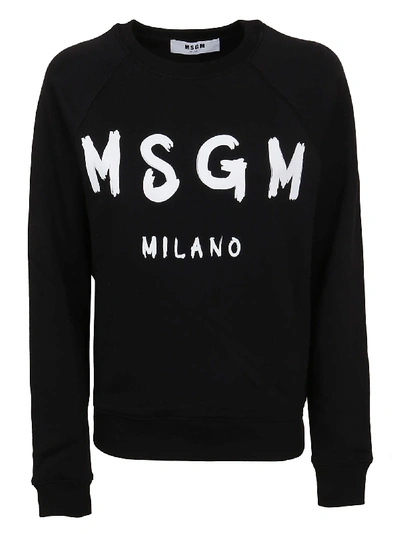 Shop Msgm Felpa/sweatshirt In Black