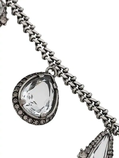 Shop Alexander Mcqueen Multi-chain Harness Necklace - Silver