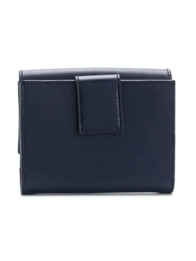 Shop Ferragamo Gancini Mini Wallet In Blue