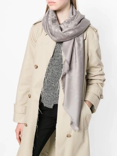 Shop Jimmy Choo Kaia Scarf In Grey