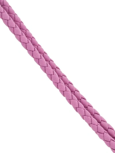 Shop Bottega Veneta Twilight Intrecciato Nappa Bracelet In Pink