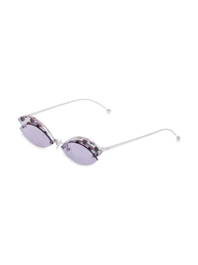 Shop Fendi Defender Sunglasses In F07yc-lilac+ Palladium