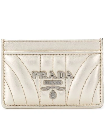 Shop Prada Metallic Logo Cardholder