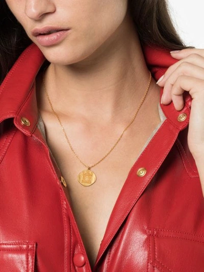 Shop Anni Lu Love Coin Necklace In Gold