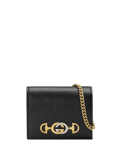 Shop Gucci Zumi Card Case In Black