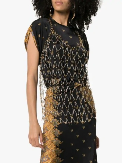 Shop Paco Rabanne Chain Link Brass Vest Top In Metallic