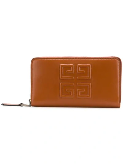 Shop Givenchy 4g Wallet In Brown