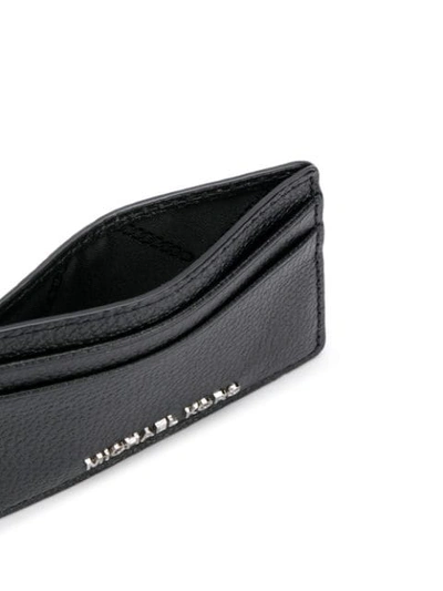Michael Michael Kors Logo Plaque Cardholder In Black