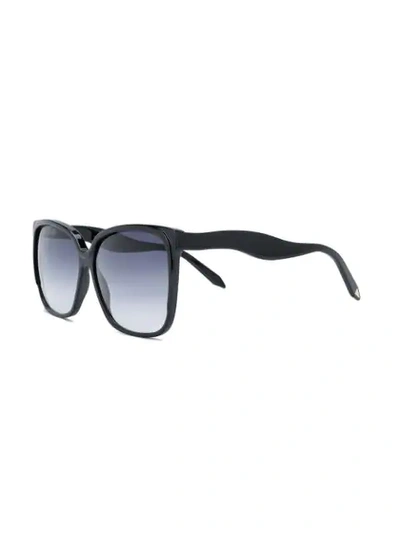 Shop Victoria Beckham Square Oversized Sunglasses - Black