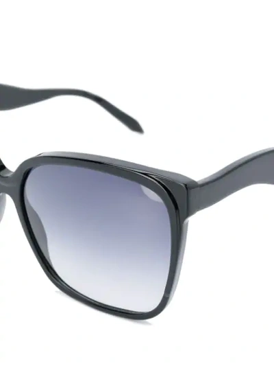 Shop Victoria Beckham Square Oversized Sunglasses - Black