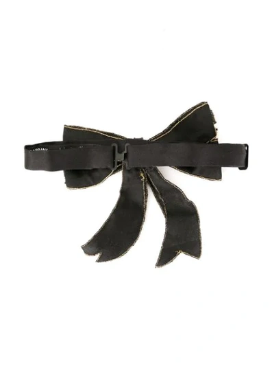 Shop Dolce & Gabbana Crystal Embellished Bow Tie In Gold