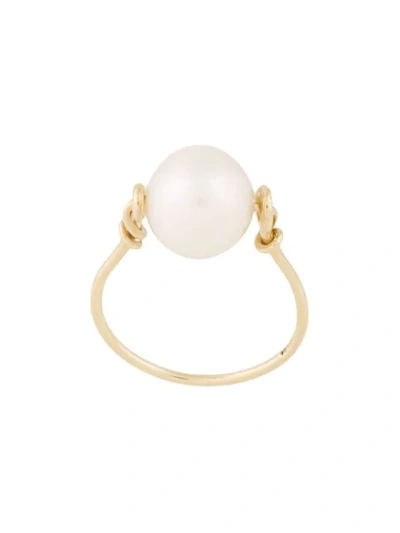 Shop Natasha Schweitzer Pearl Ring In Metallic