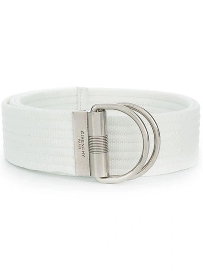 Shop Givenchy Double Ring Belt In White