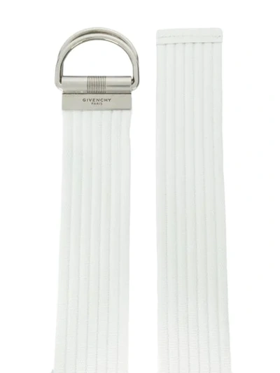 Shop Givenchy Double Ring Belt In White