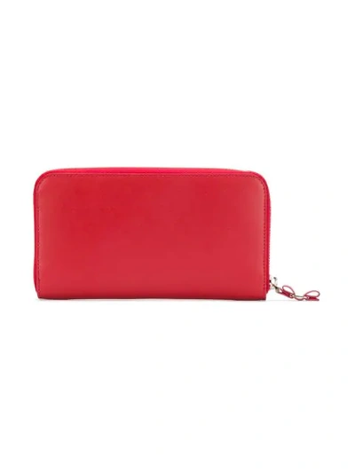 Shop Ferragamo Vara Bow Wallet In Red